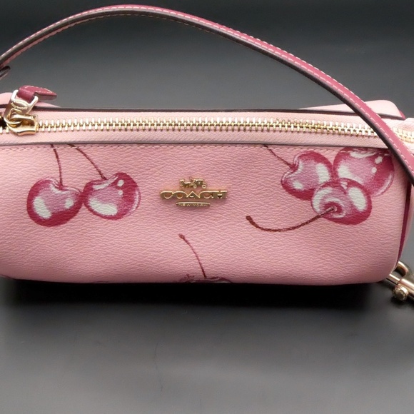 Coach Handbags - Coach Pink Cherry Small Barrel Bag